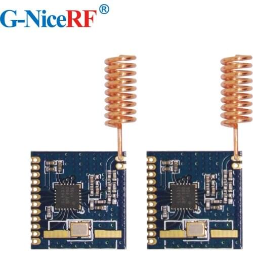 4pcs Highly Integrated Wireless +13 dBm Low Power Si4431 Chip FSK 868MHz Wireless Transceiver Module RF4431+ 4pcs Spring Antenna