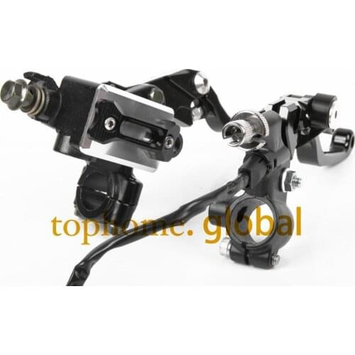 7/8" New CNC Brake Master Cylinder Pressure Switch Reservoir Levers Dirt Pit Bike For KAWASAKI KX125 2000-2001 2002-2005 Black