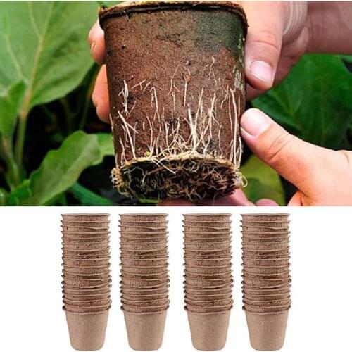 Biodegradable Plant Nursery Cup Moisture-Proof Round Environment Bucket Paper Plant Improve Ecological T2Y8