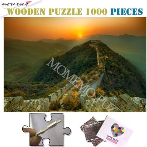 The Great Wall In China Jigsaw Puzzle 1000 Pieces Wooden Puzzles World Famous Landscape Picture Puzzle DIY Assembly Puzzle Toys