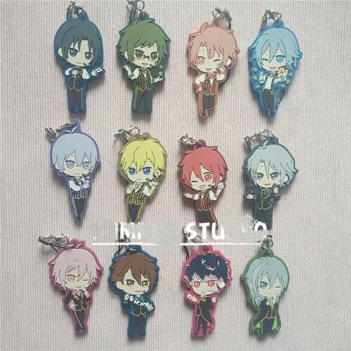 Portachiavi Anime Keychain Idolish7 idol Cool Fans Llavero Pendant Keychain Resin Rubber Keyrings