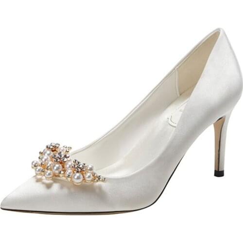 Brand Luxury Rhinestones Women high Heels Pumps Pointed Lady Wedding shoes Party Shoes