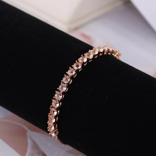 European and American famous jewelry wholesale shining single row zircon simple labou Adjustable Bracelet