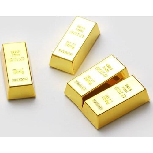 Simulation gold bar bar refrigerator magnet creative 3D magnetic paste message paste home decorati