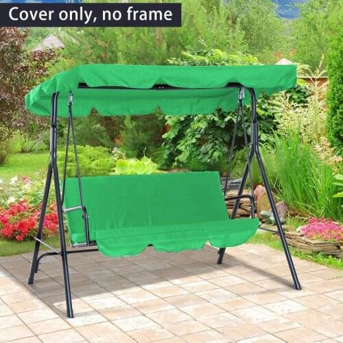 3 Seat Swing Canopies Seat Cushion Cover Set Patio Swing Chair Hammock Replacement Waterproof Garden can CSV