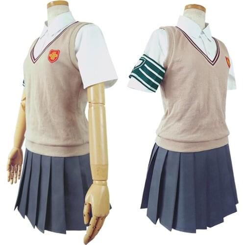 Anime Toaru Kagaku no Railgun Shirai Kuroko Misaka Mikoto Cosplay Costume Girls School Uniform Fancy Party Halloween Costume