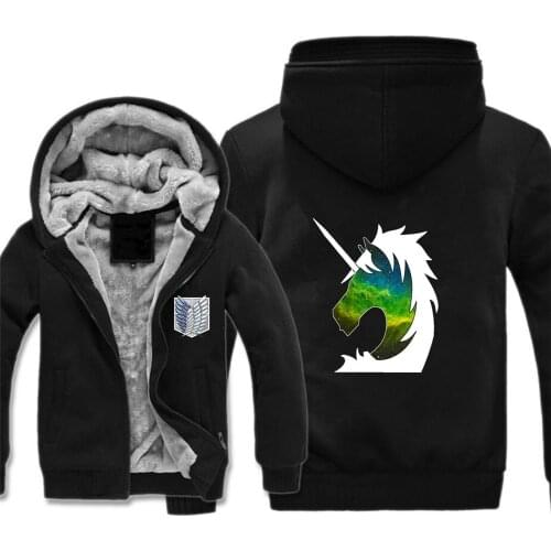 Anime Attack on titan jacket shingeki no kyojin Scratched Velvet hoodies Sweatshirt cosplay costume couples winter jacket