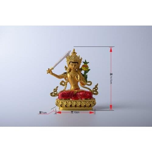 Copper gilded Temple painted carry Home vehicle like Folk Tantric /Kumbum monastery qinghai production copper Buddha statue