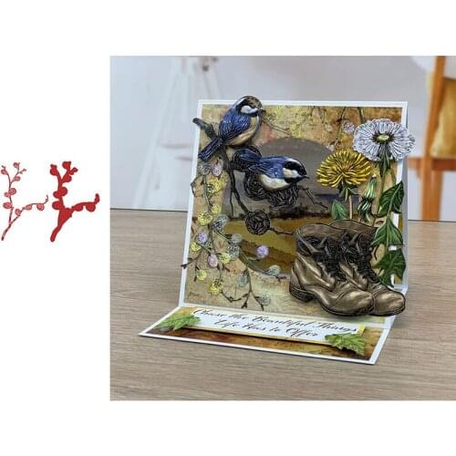 2021 Branches and Flowes Metal Cutting Dies for DIY Scrapbooking Crafts Dies Cut Stencils Maker Photo Album Template Handmade