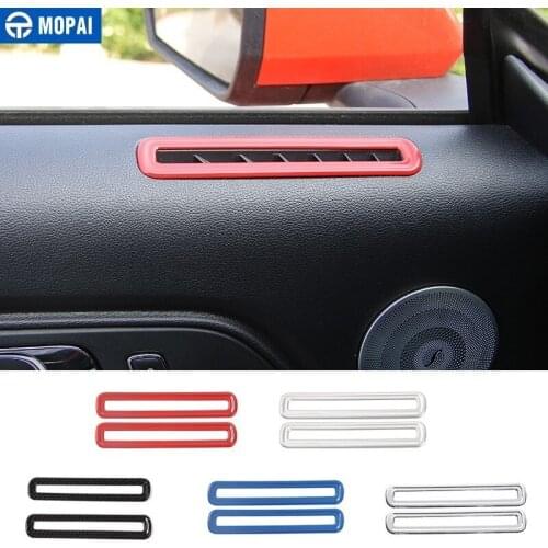 MOPAI ABS Car Interior Side Door Air Conditioning Vent Outlet Decoration Cover Sticker for Ford Mustang 2015 Up Car Accessories