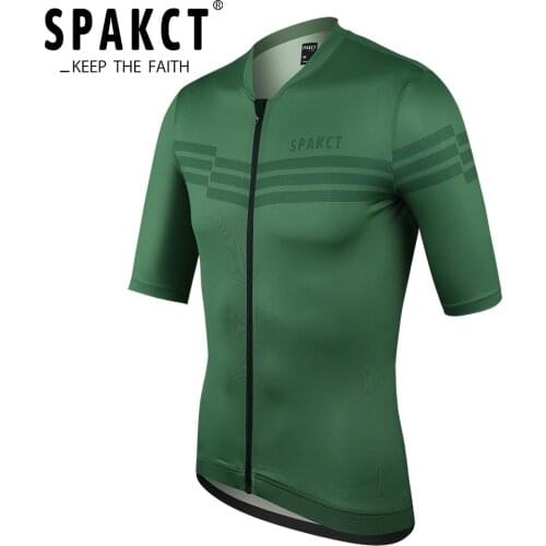 SPAKCT Cycling Jersey Men Stripes MTB Road Bike Shirts Breathable Mountain Bicycle Jersey Maillot Ciclismo
