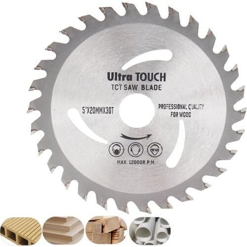 5 Inch 125mm Wood Saw Blade 30T Circular Saw Blade Bore 20mm For Cutting Wood Plastic Carbide Cutting Disc For Woodworking