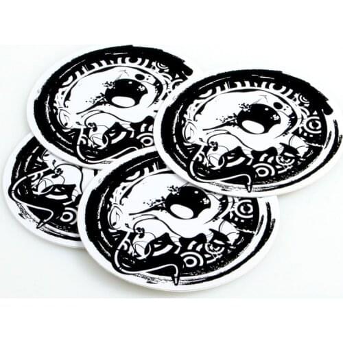 Custom Screen Printing cute cartoon stickers UV Resistant Glossy Lamination metallized beer labels ----DH12299