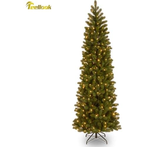 Teellook 1.2m/3.0m new pencil Christmas tree with LED Christmas Hotel Mall home decoration