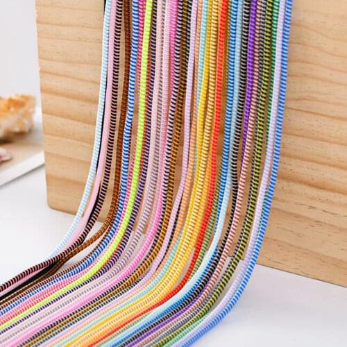 Colored Data Cable Winder Protective Sleeve Spring Twine 14 Colors For iPhone Android USB Charging Earphone Case Cover Bobbin