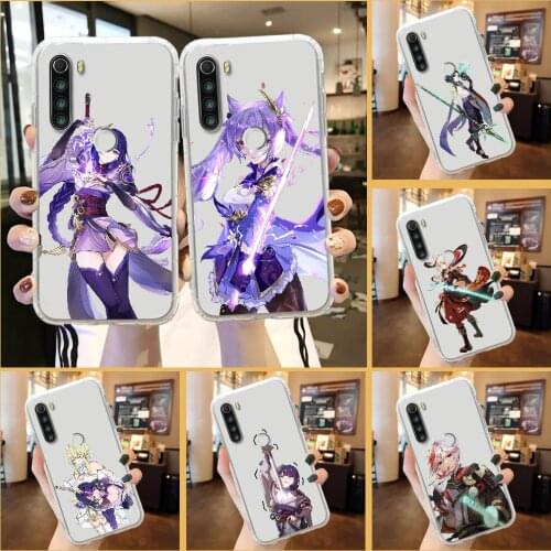 Genshin Impact Phone Case For Xiaomi Redmi Note 7 7A 8 8T 9 9A 9S 10 K30 Pro Ultra transparent luxury coque soft prime 3D