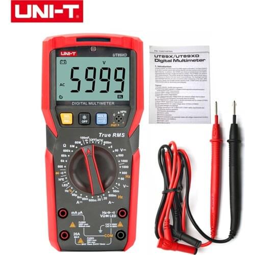 UNI-T UT89X UT89XD Digital Multimeter True RMS AC/DC Voltmete LED NCV Professional Automatic Backlight Anti-fall Tester