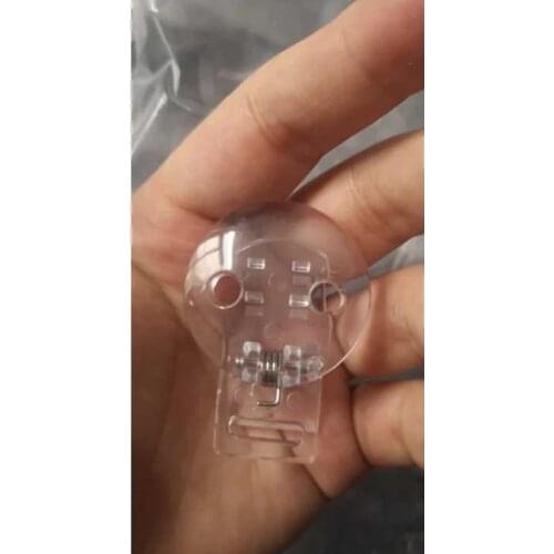 Sutoyuen 50pcs Transparent Baby Round Head Pacifier Clips Infant Safe Dummy Clip DIY Plastic Pacifier Holder Teether Accessories