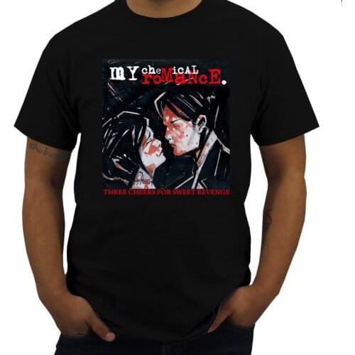 Cotton Tshirt Men Crew Neck Tops MY CHEMICAL ROMANCE THREE CHEERS FOR SWEET REVENGE Bigger Size Homme Black T-shirt