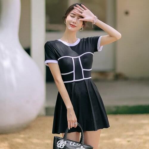 Bikini 2021 Women Push Up One Piece Swimsuit Swim Suit New Hot Bathing Plus Size Loose Sports Skirt Print Polyester Sierra