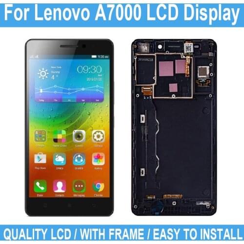 5.5" New LCD For Lenovo A7000 Digitizer Assembly Repair Parts For Lenovo A7000 Display Touch Screen No Frame With Tool +Tested