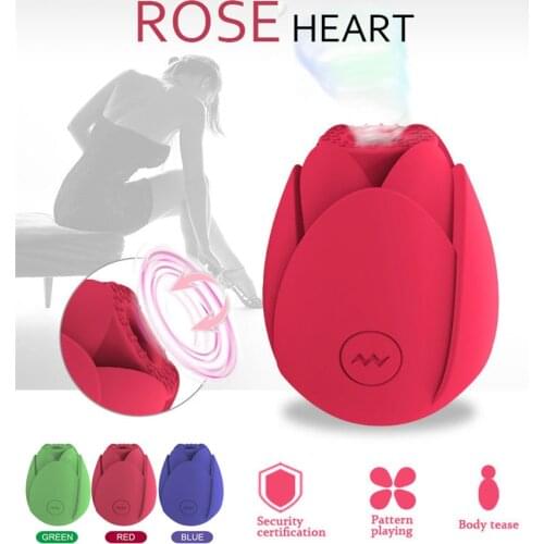 10 Modes Rose Vaginal Sucking Vibrator Intimate Good Nipple Sucker Oral Licking Clitoris Stimulation Powerful Sex Toys for Women