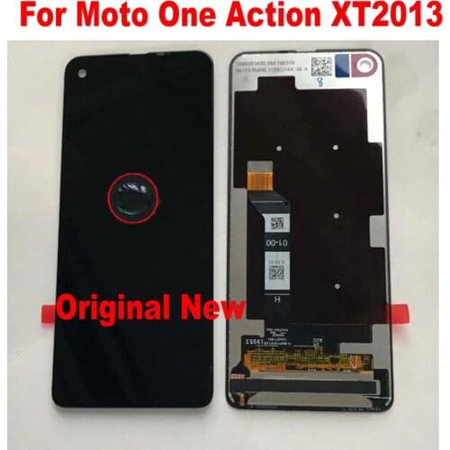 100% Original Tested Glass Sensor For Motorola Moto One Action XT2013 P50 6.3" LCD Display Touch Panel Screen Digitizer Assembly