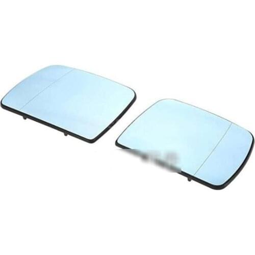 2PCS For Old BMW 99-06 X5 E53 Car Mirror White Blue Exterior Rearview Mirror Glass Heated Anti Dazzle Side Reversing Mirror Lens