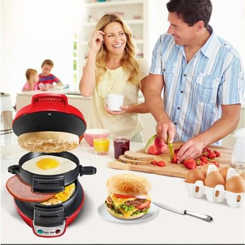 220V 600W Homemade Burger Machine, Breakfast Machine, Mini Sandwich Machine, Double-sided Heating