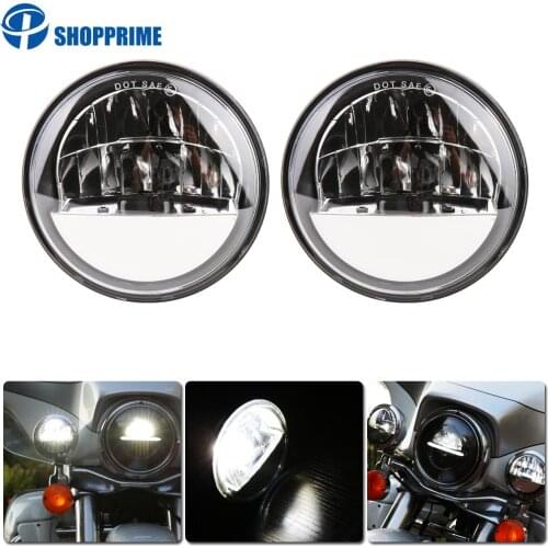 4-1/2" 4.5 inch LED Passing Light For Fog Lights Auxiliary Lamp Motorcycle Projector Headlight