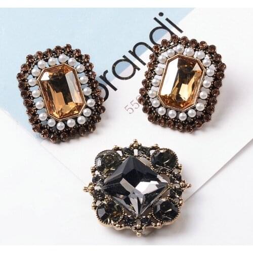 5pcs/lot Alloy Bee Rhinestone Gold Pearls Pendant Button Ornaments Jewelry Earrings Choker Hair bag DIY Jewelry Accessories