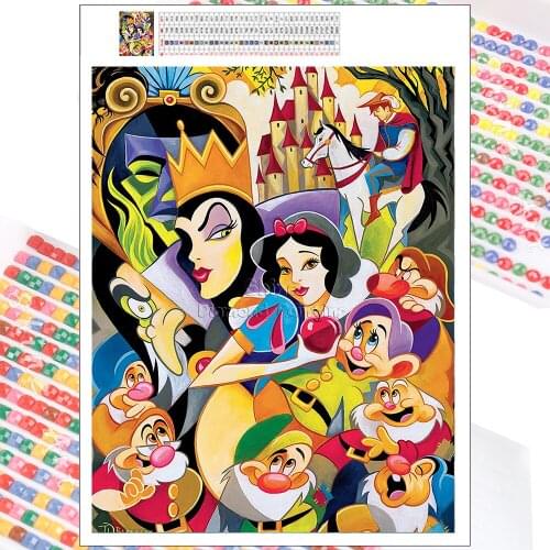 Diamond Painting Disney Princess Witch Cartoon 5D DIY Cross Stitch Embroidery Mosaic Square Round Handmade Home Decoration