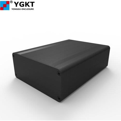 Aluminum instrument box 6063 black metal project box custom extruded aluminum enclosures 88*38*110mm pcb case