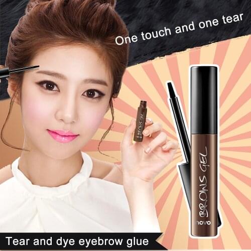 Brow Tattoo Long Lasting Waterproof Peel-off Eyebrow Gel No Fade Eyebrow Dye Tattoo Liquid Brow Makeup 6g Makeup Maquillaje-VL16