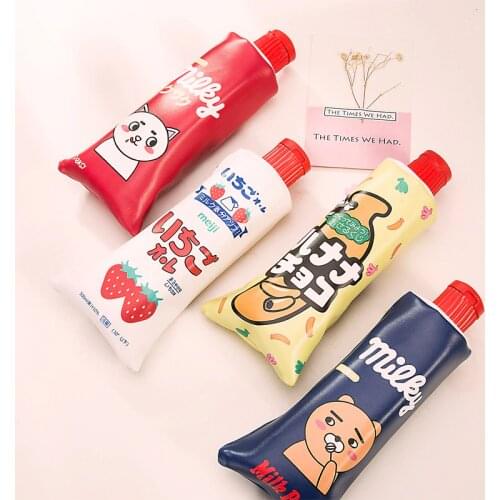 1Pcs Pencil Case Modelling of toothpaste PU Gift Estuches School Pencil Box Pencilcase Pencil Bag School Supplies Stationery