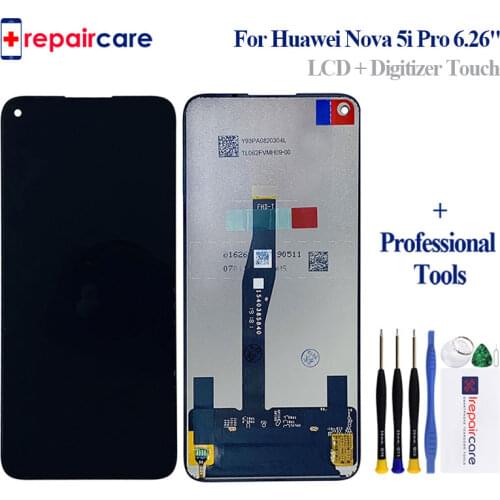 Black NEW 6.26" For Huawei Nova 5i Pro LCD Display Touch Screen Digitizer Assembly For Huawei Mate 30 Lite SPN-AL00, SPN-TL00
