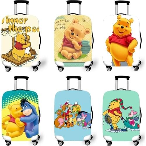 Elastic Luggage Protective Cover Case For Suitcase Protective Cover Trolley Cases Covers 3D Travel Accessories Pooh Pattern