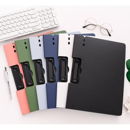 Horizontal A4 Folder Storage Writing Pad Board Clamp Book Clip Folding File Clipboard Pocket Office Stationery School Supplies
