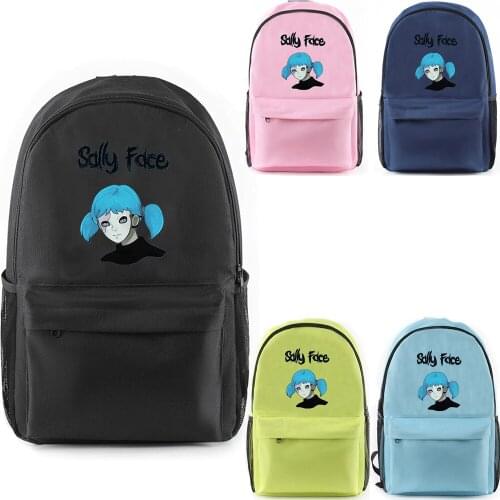 Game Sally Face Printed Teenagers Bookbag Unisex Canvas Back Pack Mochila Travel Laptop Backpacks Bags Rucksack Rugzak Men Women