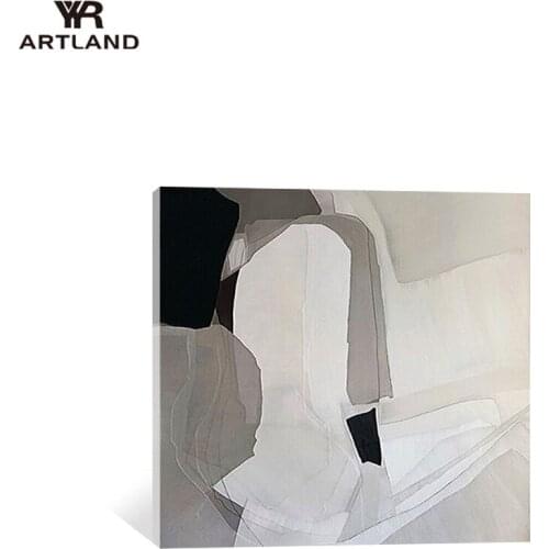 Tableaux peinture moderne black and white abstract oil painting Handmade on canvas for home decoration wall posters for bedroom