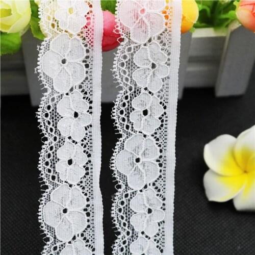 30mm 5yard Lace Ribbon Lace Trim Wedding Decoration Handcrafted Embroidered Sewing DIY Material Tablecloth decorative lace JJ247