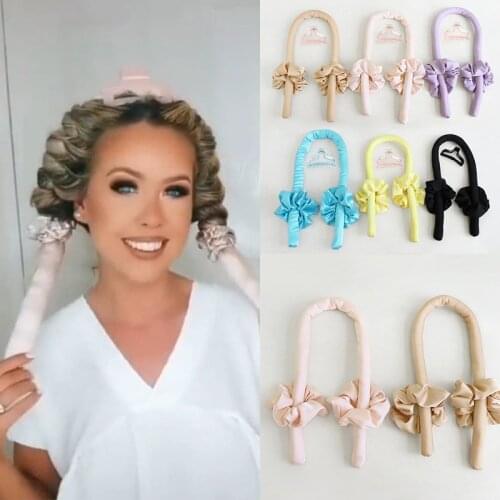 Curls Hair Tutorial Hair Stick Big Wave Hair Curler Sleep Foam Sponge No Heat Hair Tie Hair Claw