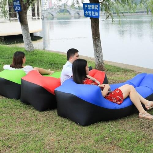 Inflatable bed Air Sofa Chair couch lazy bag Sleeping Bags Camping Air Mattress Seat Beach Chair Couch Bed Camping Lounger