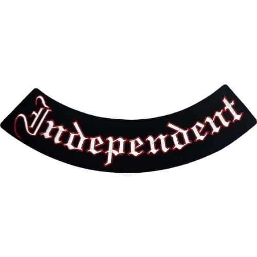 Independent Biker Lower Patch Embroidered Applique Sewing Label punk biker Patches Clothes Stickers Apparel Accessories Badge