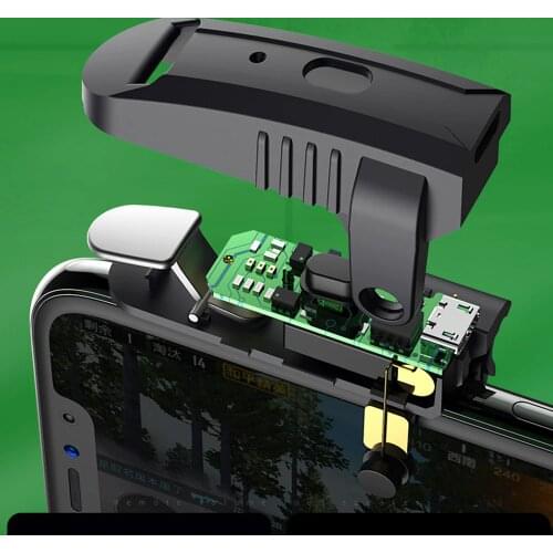 New ABS Game Controller Accessorie Fr PUBG Gamepad Joystick Trigger Aim Shooting Handle L1R1 Key Aux Fire Button for IOS Android