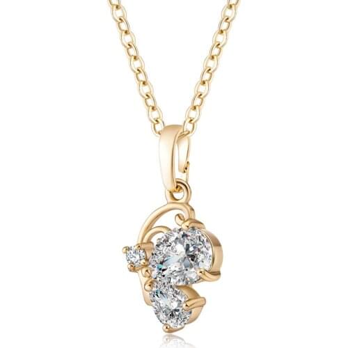 Wholesale Gold Necklace Fashion Gold Jewelry Bowknot Heart Jewellery For Women Necklace Christmas Gift