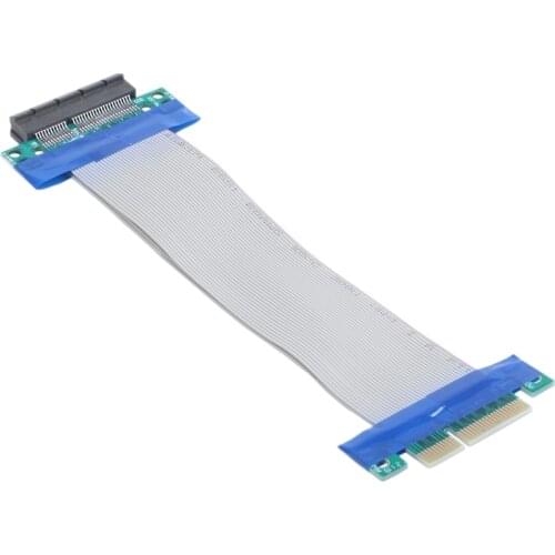 PCI-E 4X Slot Riser Card Extension Flexible Flex Relocate Cable
