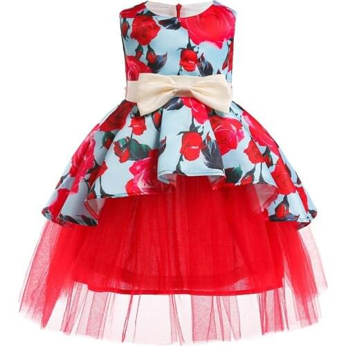 Girls Dress Summer girl floral Princess party Dresses Children clothing Wedding tutu baby girl Clothes 2 3 4 5 6 7 8 9 10 Years