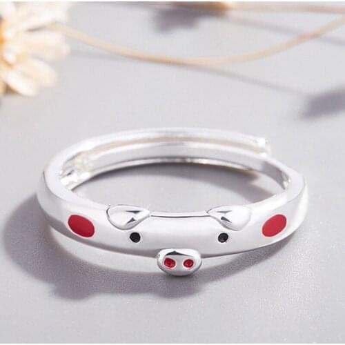 Creative Popular Exquisite Cute Pink Pig Animal Open Rings Party Gift Rings For Women Adjustable Ring Lovers Jewelry Gifts