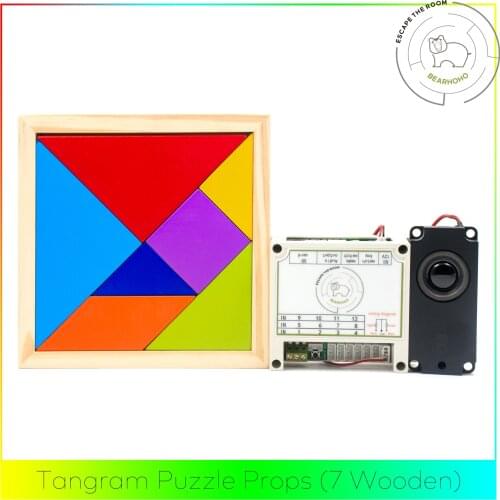 Escape Room Prop Tangram Props to Controll 12V Magnet Lock Escape Room Game Puzzle